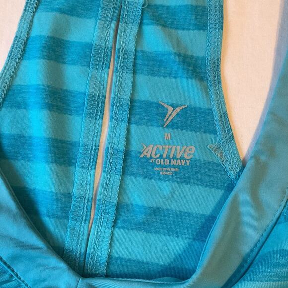 Old Navy Women’s Sleeveless V-neck Workout Active T-shirt size M, Blue - Picture 4 of 5
